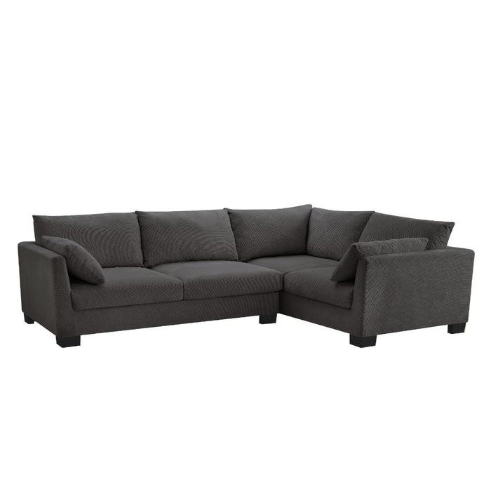 Renfrew Right-Hand Facing Corner Sofa With Footstool, Grey Linen