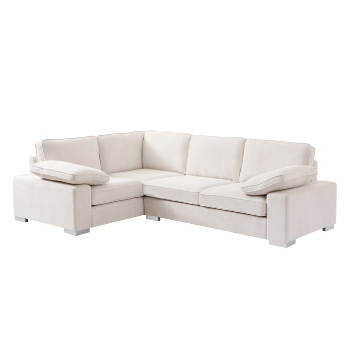 Birkdale Left-Hand Facing Corner Sofa, Cream Linen