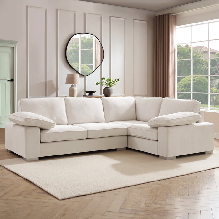 Birkdale Right-Hand Facing Corner Sofa, Cream Linen