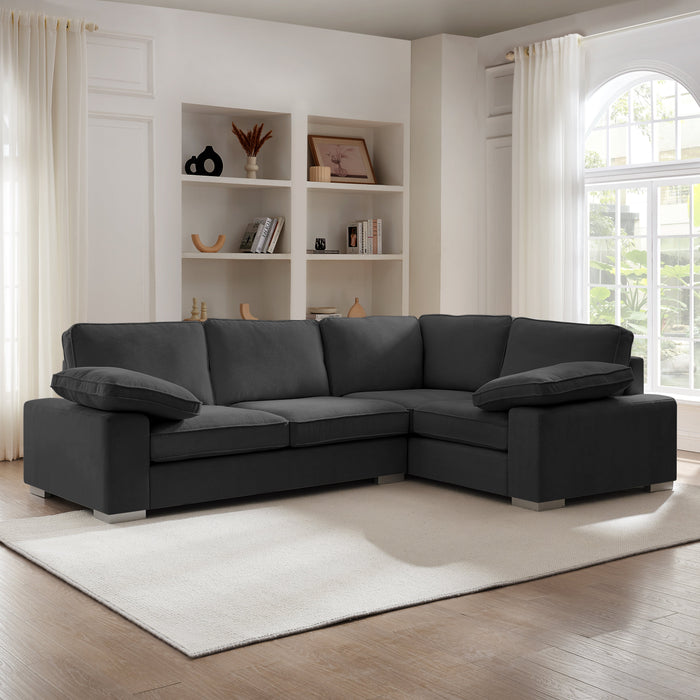 Birkdale Right-Hand Facing Corner Sofa, Charcoal Linen