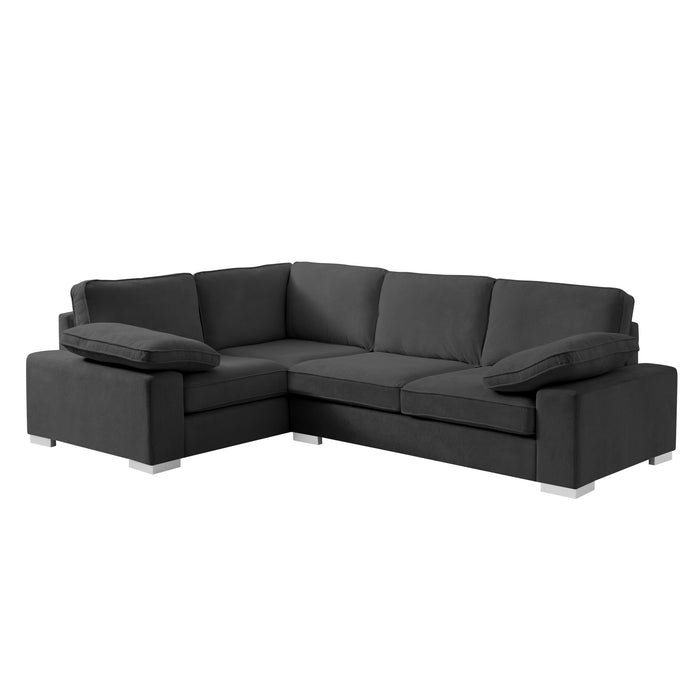 Birkdale Left-Hand Facing Corner Sofa, Charcoal Linen