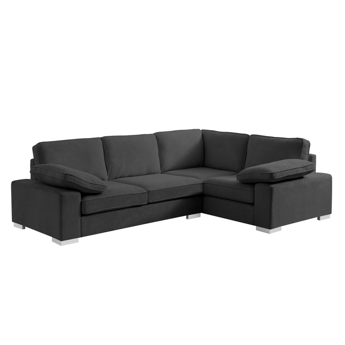 Birkdale Right-Hand Facing Corner Sofa, Charcoal Linen