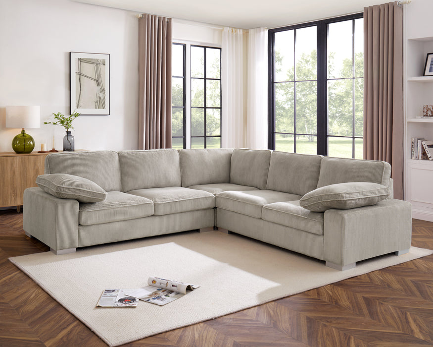 Birkdale 2 Corner 2 Sofa, Mocha Cord