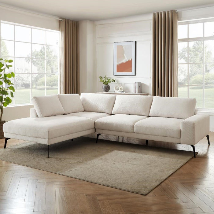 Palmer Left-Hand Facing Corner Sofa, Cream Linen