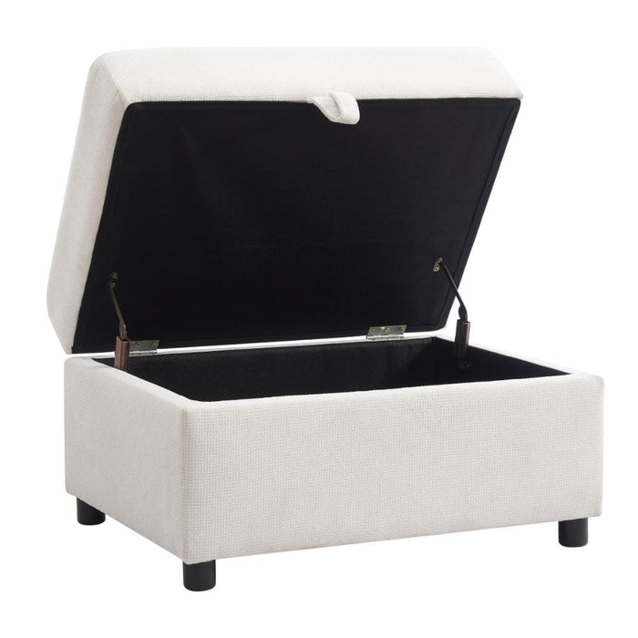 Palmer Left-Hand Facing Corner Sofa With Footstool, Cream Linen