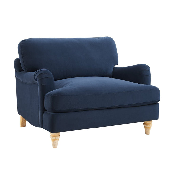 Oxford Loveseat, Navy Blue Velvet