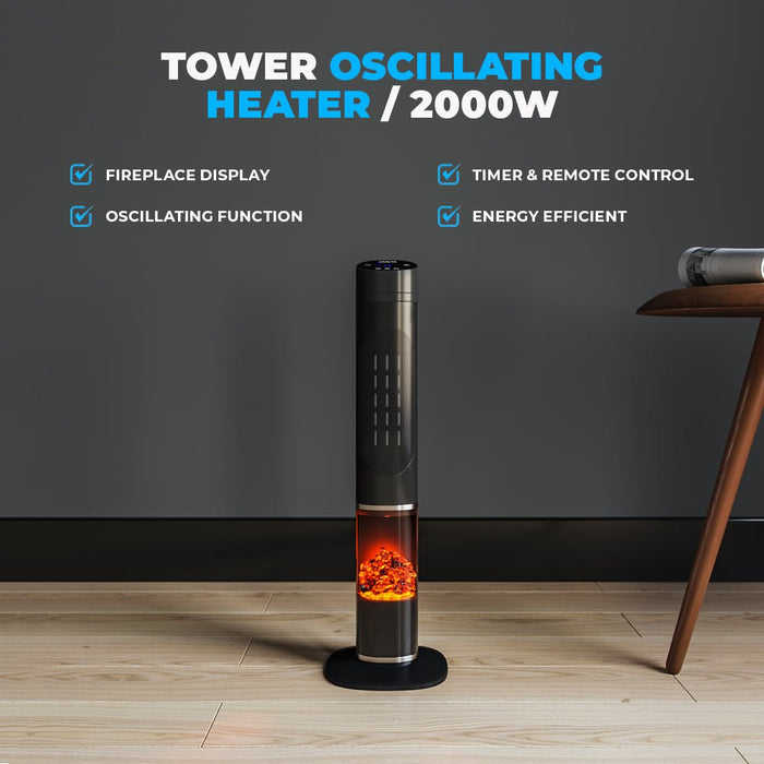 Black Tower Argos Tower Fan Heater Buy Dimplex Year Round Heat