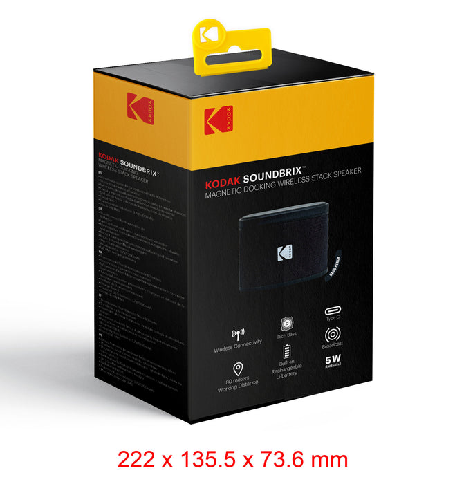 Kodak SoundBrix Multi-Room Wireless Speakers, 2PC Bass Black