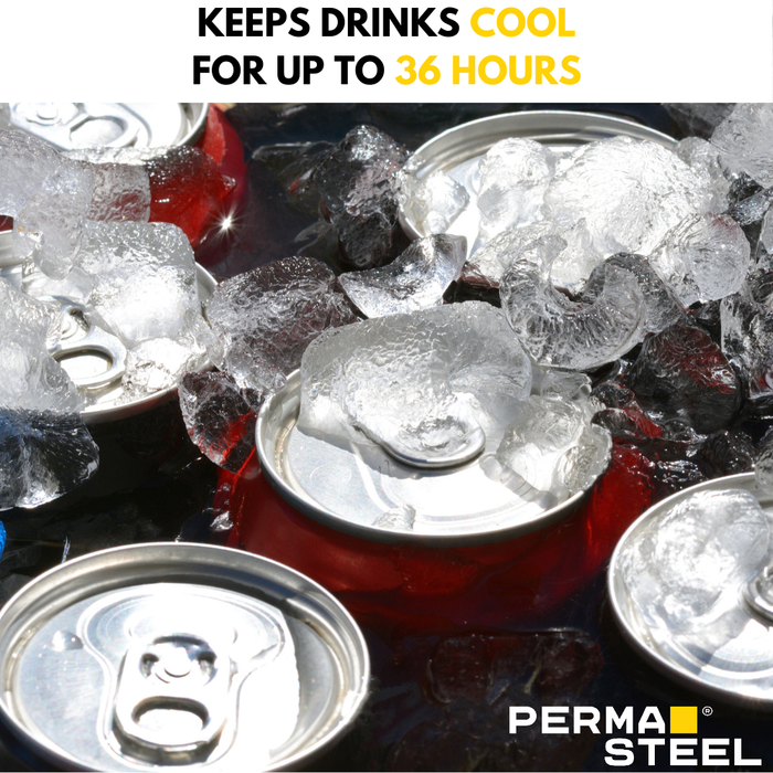 Perma Steel 76L Portable Drinks Cooler, White