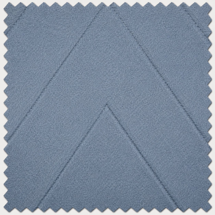 Ryan Fabric Sofa Bed Chevron Design With Wooden Leg, Blue Fabric