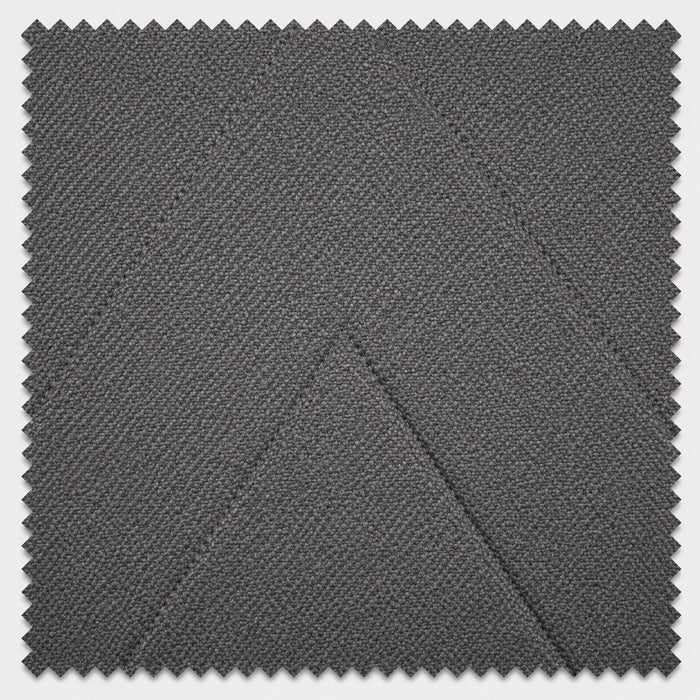 Ryan Fabric Sofa Bed Chevron Design With Wooden Leg, Dark Grey Fabric