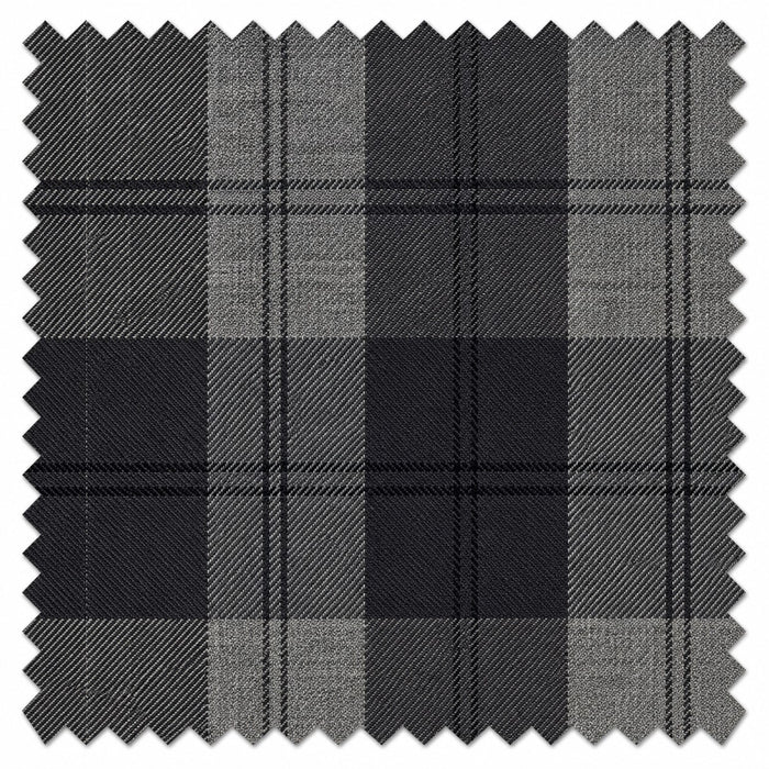 Canberra Accent Tub Chair, Grey Tartan Fabric