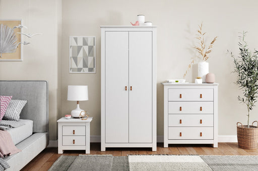 Morton 3 Piece Bedroom Furniture Set in White