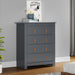Morton Chest of Drawers with 4 Drawers in Grey