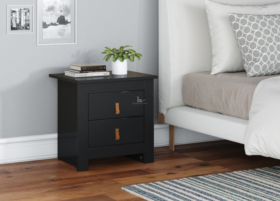 Morton 3 Piece Bedroom Furniture Set in Black