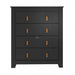 Morton Chest of Drawers with 4 Drawers in Black