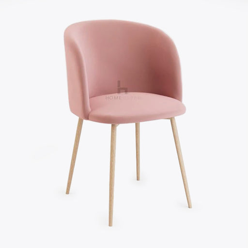 Andover Rose Velvet Dining Chair Accent Chair With Wooden Legs