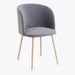 Andover Grey Velvet Dining Chair Accent Chair With Wooden Legs