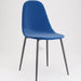 Tadley Blue Velvet Dining Chair Accent Chair With Black Metal Legs