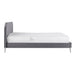 Clio Fabric Bed Frame - Plush Velvet King Size Bed, Grey