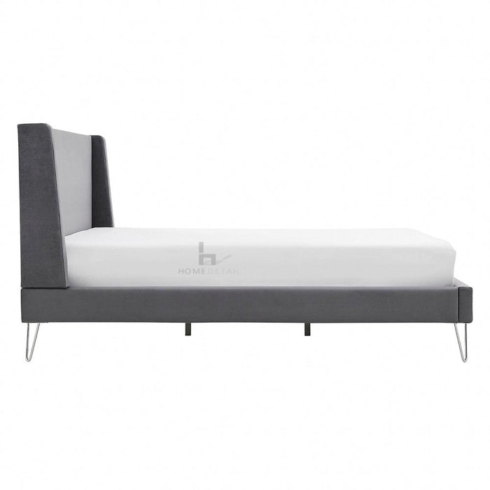 Athena Fabric Bed Frame - Double Plush Velvet Bed