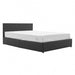 Gomez Leather Ottoman Double Bed Frame, Charcoal