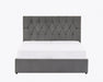 Moreno Fabric Ottoman Double Bed Frame, Dark Grey Velvet
