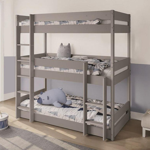 Kennedy Triple Bunk Bed Kids High Sleeper, Grey