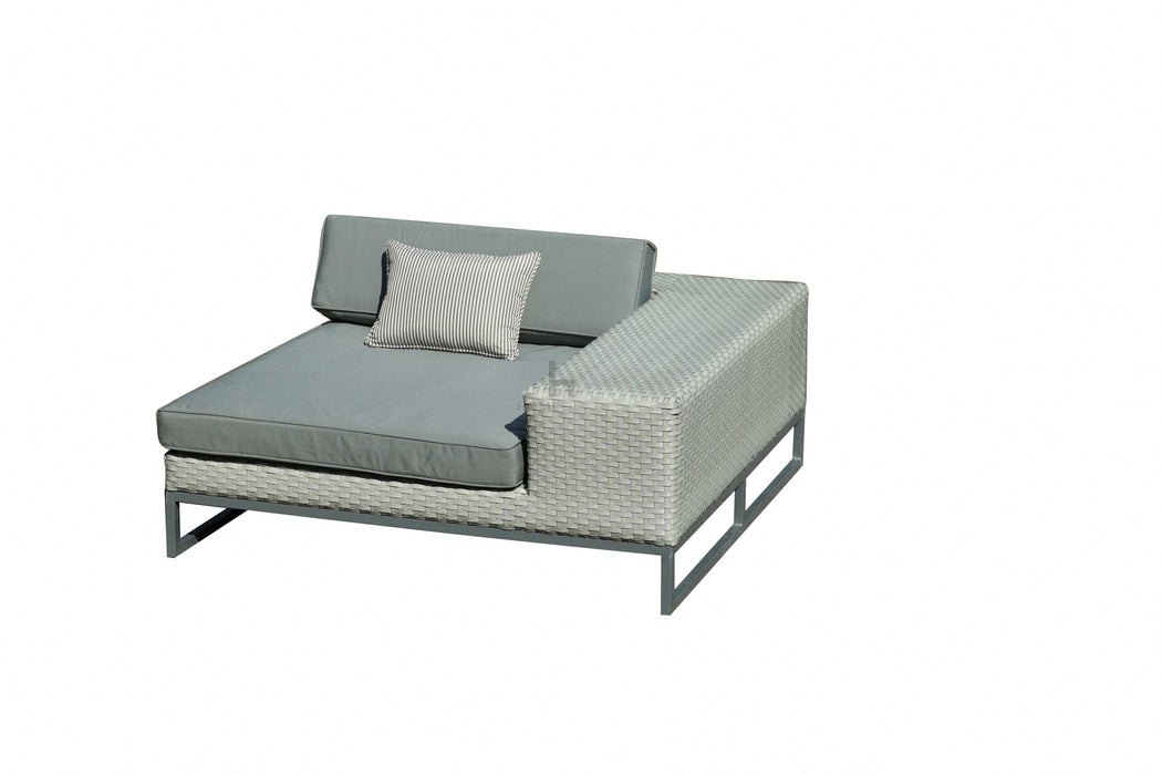 Malibu L-Shaped Rattan Sofa Set, White