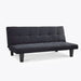 Fabric 3 Seater Sofa Bed Faux Suede Fabric, Black