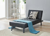 3 Seater Sofa Bed + Chaise L Shape PVC Fabric Recliner Corner Sofabed, Black
