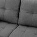 Large 3 Seater Sofa Bed Cushioned Fabric Grey Removable Arm Rest