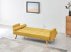 Sarnia 3 Seater Sofa Bed Fabric Padded Sofabed With 2 Cushions, Mustard