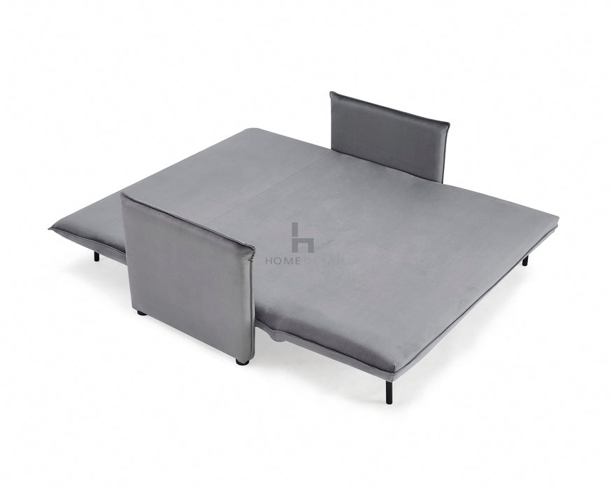 Spencer 3 Seater Grey Velvet Recliner Sofa Bed