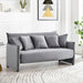 Spencer 3 Seater Grey Velvet Recliner Sofa Bed