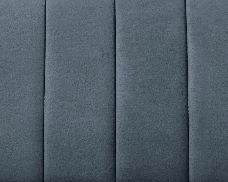 Thomas Velvet Fabric 1 Seater Sofa, Grey