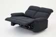 Brody Sofa Suite 2 Seater Manual Recliner Dark Grey Padded Fabric