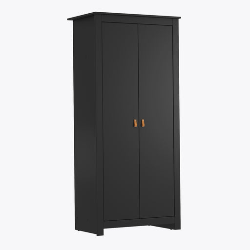 Morton Wardrobe with 2 Doors in Black