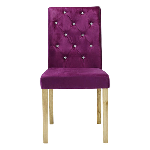 Paris Chair Purple Velvet (Pack of 2)