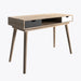 Scandi Desk Oak With Grey And White Drawers