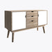 Scandi Oak 2 Door Sideboard White