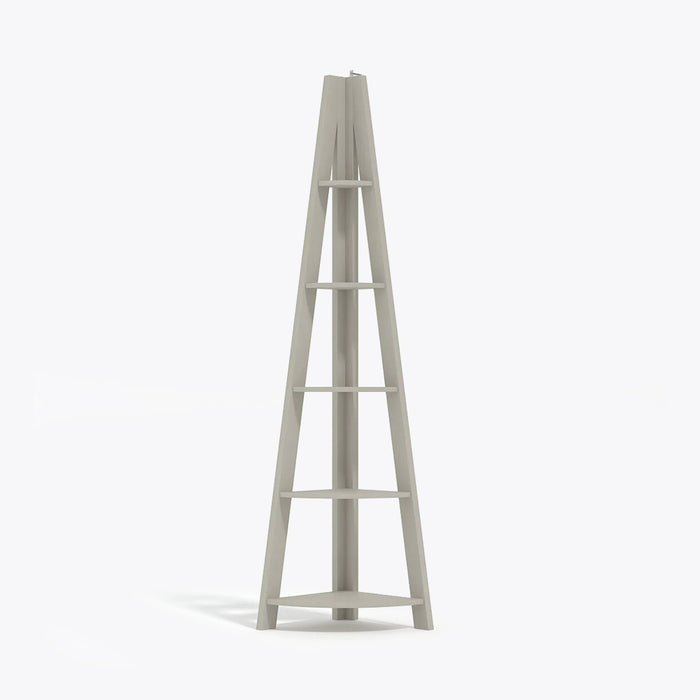 Tiva Corner Ladder Shelving Grey