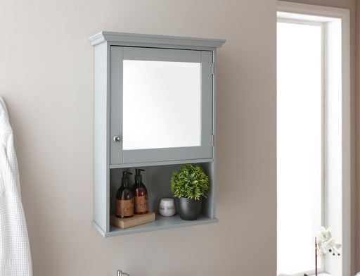 Colonial Mirrored Cabinet Grey