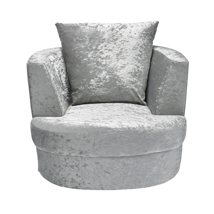 Bliss Small Swivel Chair Silver