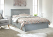 Como 135Cm Wooden Ottoman Bed Grey