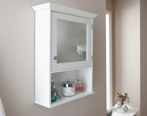 Colonial Mirrored Cabinet White