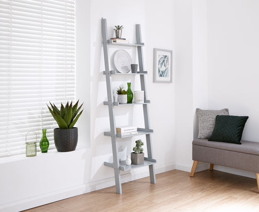 Ladder Style 5 Tier Wall Rack Grey