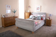 Chicago 135Cm Bed Silver Chenille