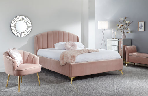 Pettine 135Cm End Lift Ottoman Bed Blush Pink