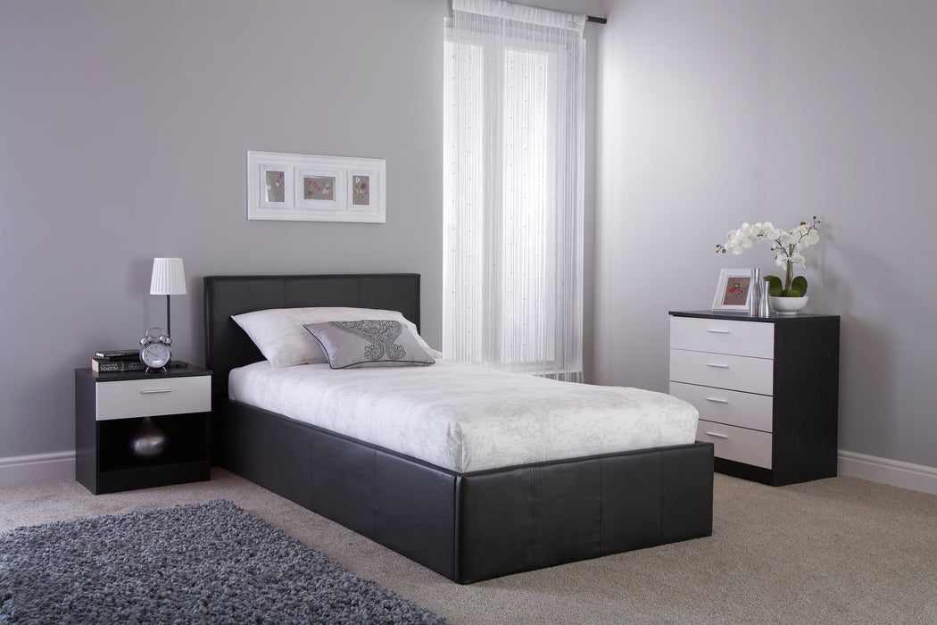 Side Lift Ottoman 150Cm Black